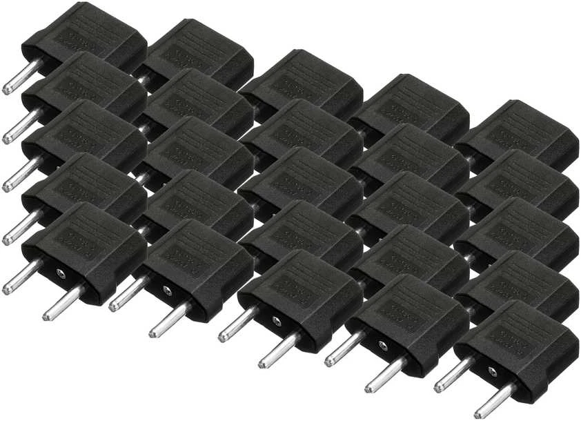 25 vnt. JAV į EU kištukų adapterių rinkinys