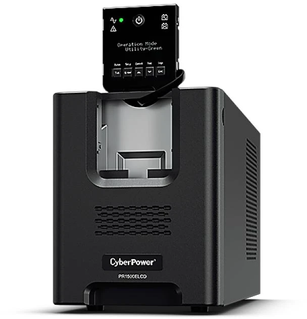 CYBERPOWER PR1500ELCD Line-Interactive UPS 1500VA/1350W Sinewave AVR LCD išvestis IEC RS232 USB HID EPO SNMP EnergyStar