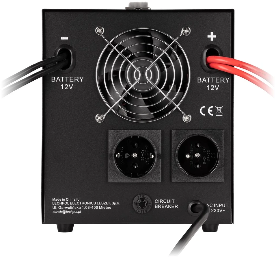 KEMOT PROsinus-2000 nepertraukiamo maitinimo šaltinio grynos sinusinės bangos keitiklis su įkrovimo funkcija 12V 230V 2000VA/1200W