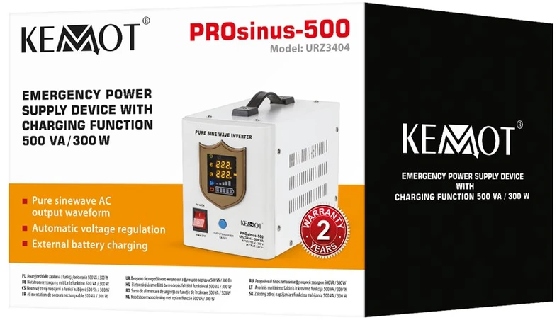 UPS - KEMOT PROsinus-500 500 VA/300 W 12 V balta