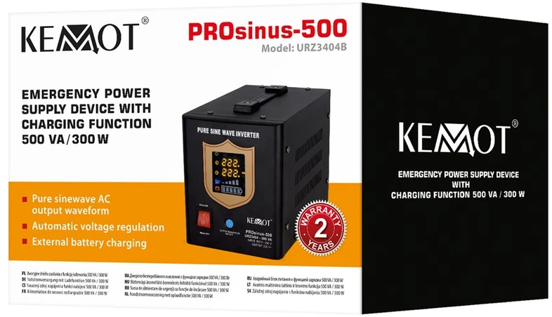 UPS - KEMOT PROsinus-500 500 VA/300 W juodas