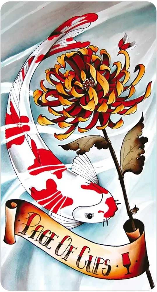 Us Games Systems Taro kortos - Aštuoni Monetų Tatuiruotės Tarot Mini Leidimas 78 Kortos 4.0 x 7.5 cm