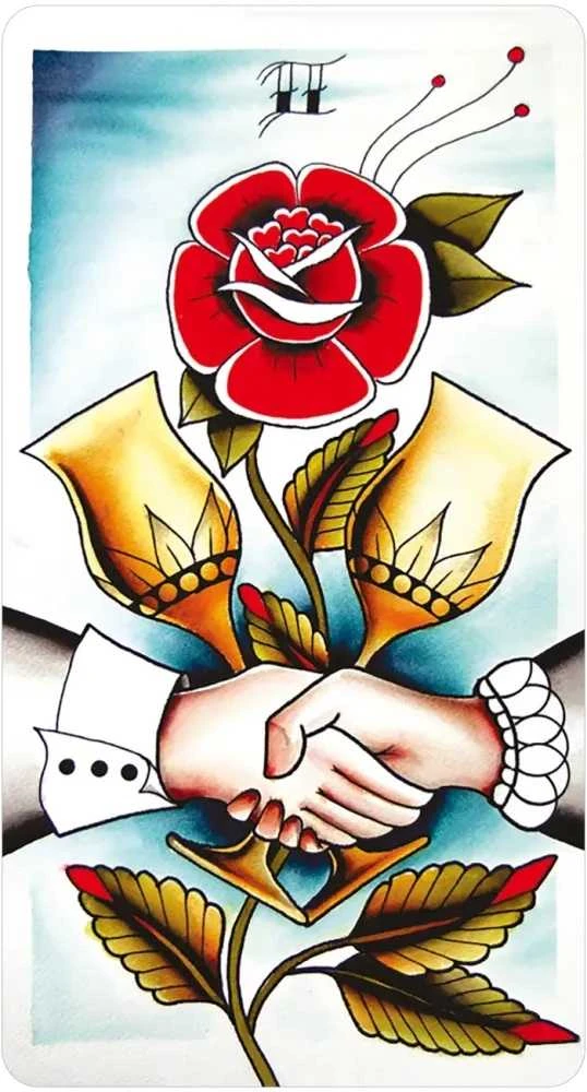 Us Games Systems Taro kortos - Aštuoni Monetų Tatuiruotės Tarot Mini Leidimas 78 Kortos 4.0 x 7.5 cm