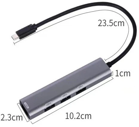 USB Adapteris - Platinet 4 Prievadų USB-C Multimedijos Adapteris 46242