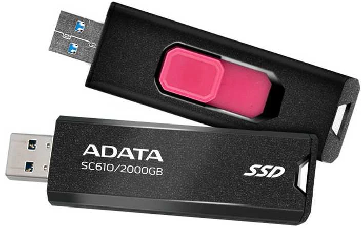 Kietasis diskas USB Atmintinė - Adata SC610 2 TB, Juoda