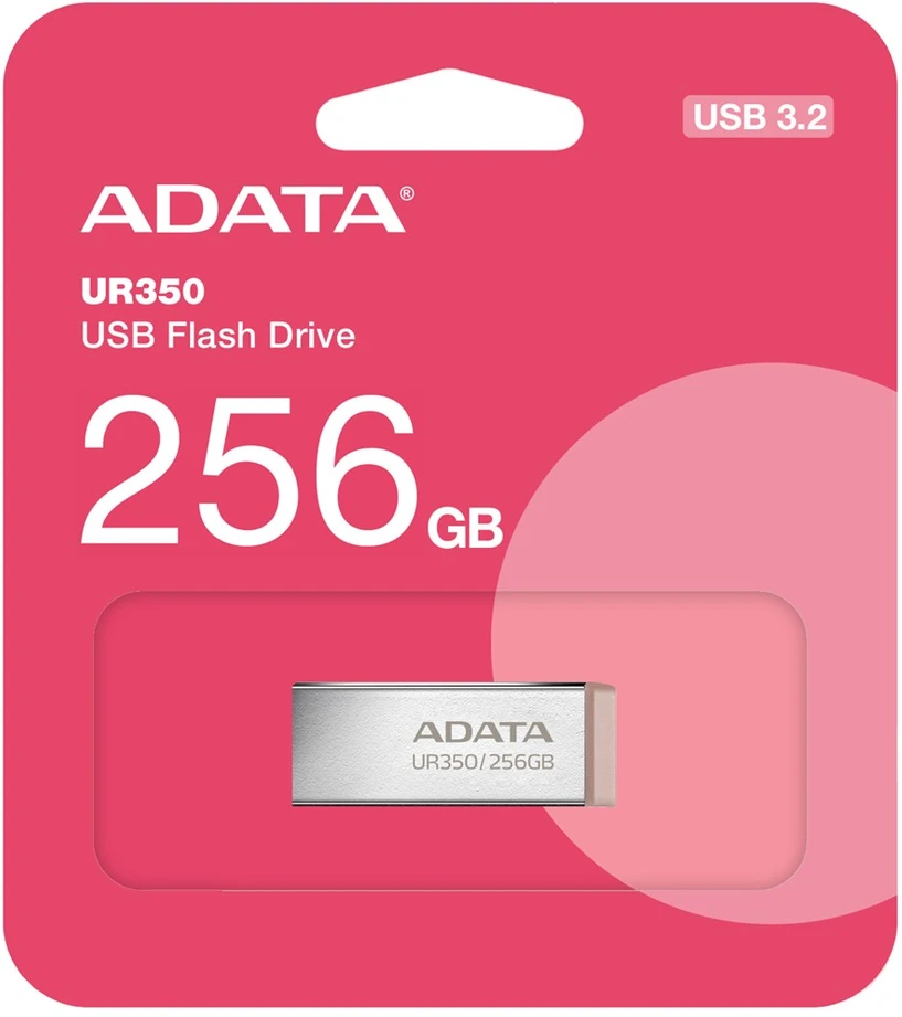 USB Atmintinė - ADATA UR350 256 GB USB Type-A 3.2 Gen 1 Ruda