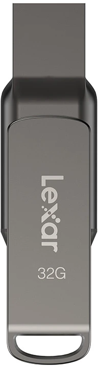 Lexar | 2 viename USB atmintinė, kurios skaitymo greitis siekia 100 MB/s | „JumpDrive Dual Drive D400“ | 32 GB | C ir A tipo USB 3.1 | Pilkas