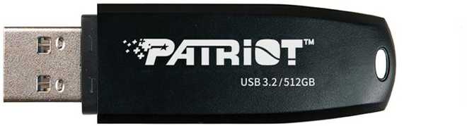 Pendrive Patriot Xporter Core 512GB USB 3.2 Gen 1 80MB/s (PSF512GXRB3U) Juodas