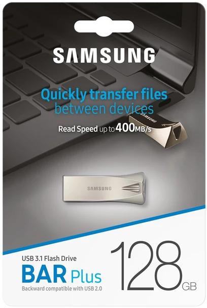 USB laikmena SAMSUNG BAR PLUS MUF-128BE3/APC 128 GB, USB 3.1