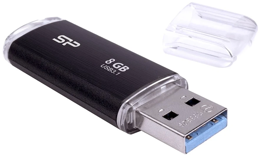 Silicon Power 8GB Blaze B02 USB atmintinė USB A tipo 3.2 Gen 1 (3.1 Gen 1) Juoda