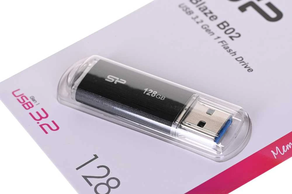 Silicon Power | USB 3.1 atmintinė | Blaze B02 | 128 GB | USB A tipo | Juodas