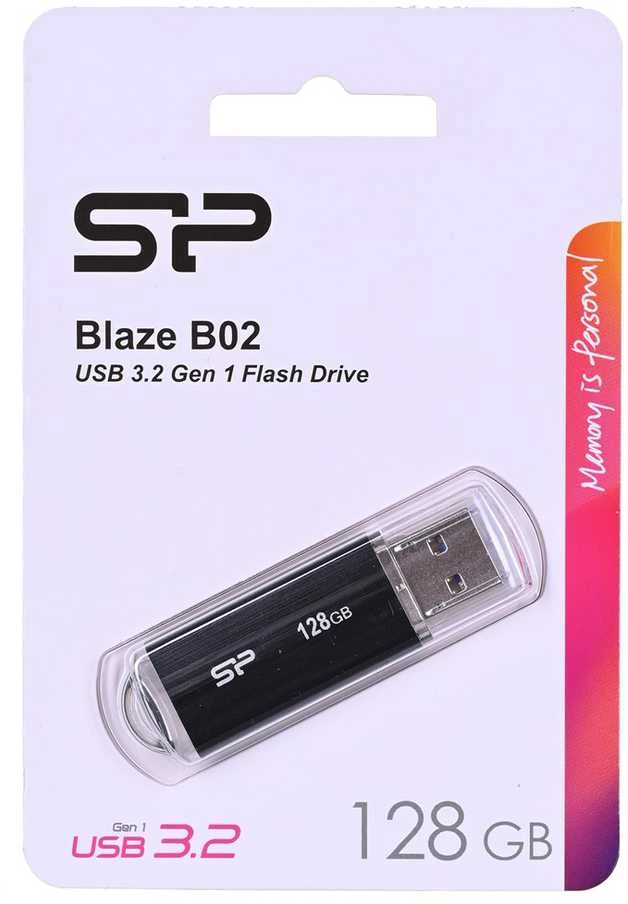 Silicon Power | USB 3.1 atmintinė | Blaze B02 | 128 GB | USB A tipo | Juodas