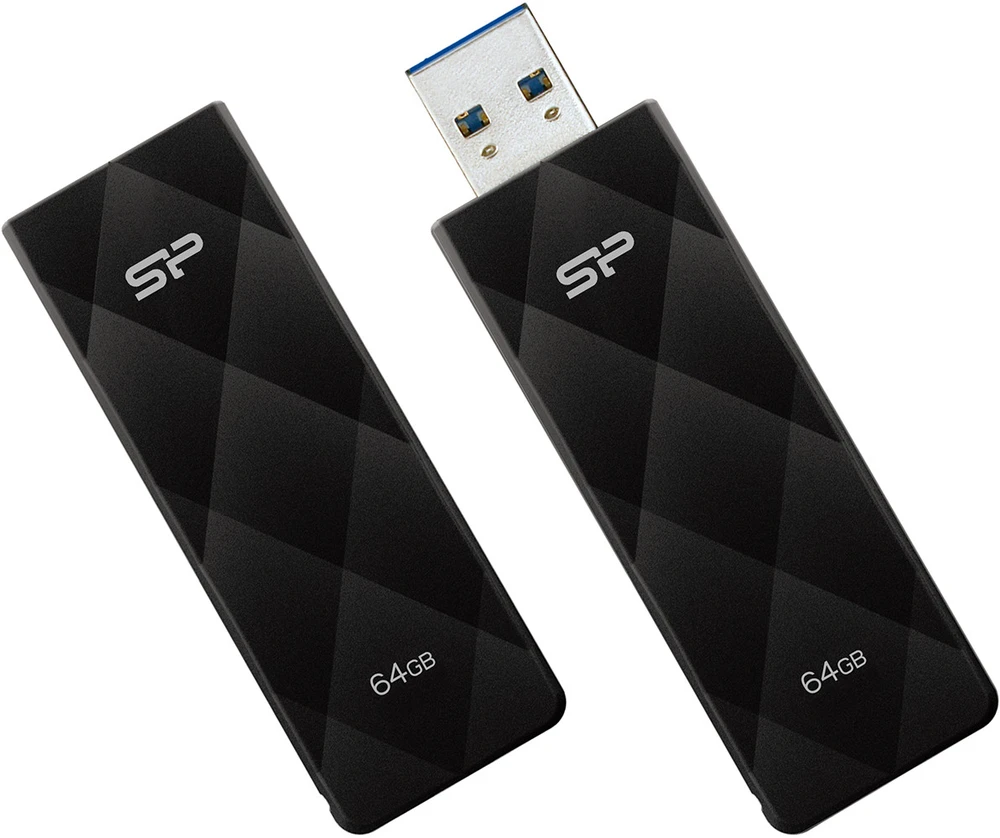 USB Atmintinė - Silicon Power Blaze B20 64GB USB 3.2 Juoda