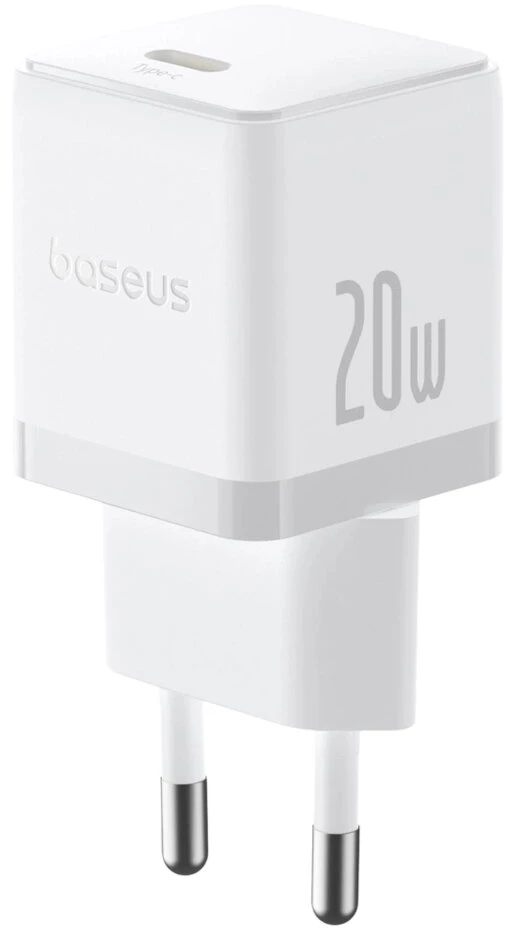 Baseus Sieninis įkroviklis Palm 20W USB-C QC3.0 PD3.0, baltas