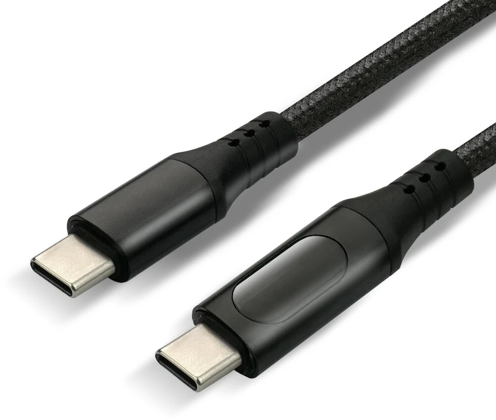 everActive 3m USB-C PD 2.25A 45W pintas kabelis su LCD ekranu CBB-3PDL