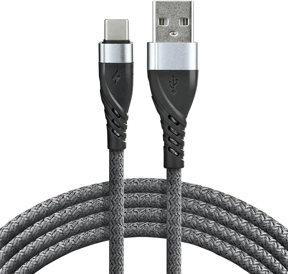 USB-C Įkrovimo Laidas – everActive CBB-1CG, 3 A, 480 Mbps, 1 m, Pilkas