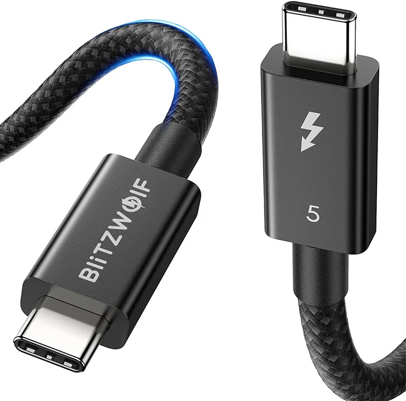 BlitzWolf BW-HDC8 240W USB-C į USB-C laidas, 1,5 m (juodas)
