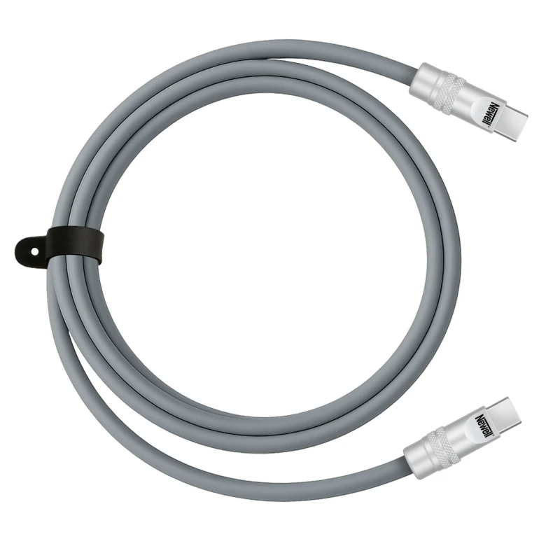 USB-C Laidas - Newell USB-C 100W 2m Silikoninis Pilkas