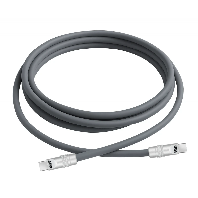 USB-C Laidas - Newell USB-C 100W 2m Silikoninis Pilkas
