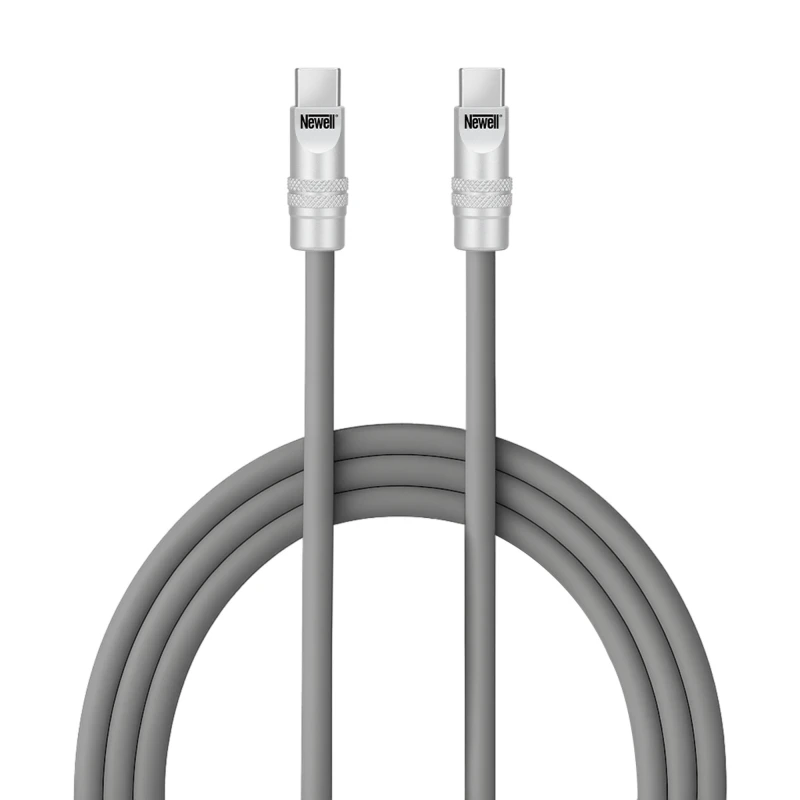 USB-C Laidas - Newell USB-C 100W 2m Silikoninis Pilkas