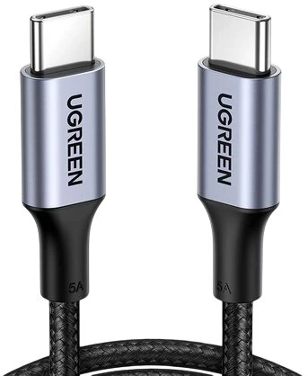 C tipo–C tipo kabelis UGREEN US316, 100 W, 1 m (juodas)