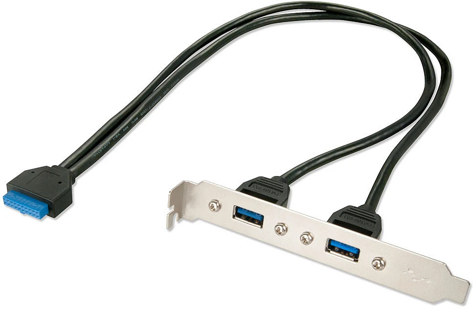 USB galinė plokštelė - Lindy 2 Prievadų USB 3.0 Kompiuterio Galinė Plokštelė