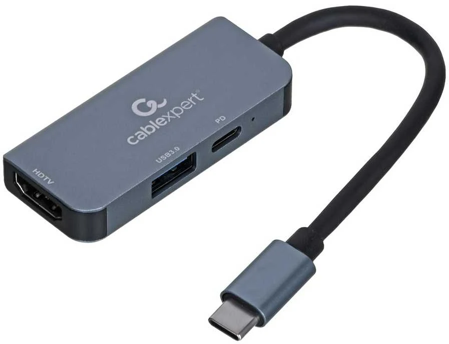 Gembird USB-C 3in1 HDMI adapteris su jungtimis