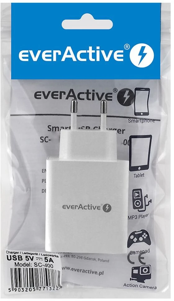 everActive 5V 5A 4xUSB įkroviklis