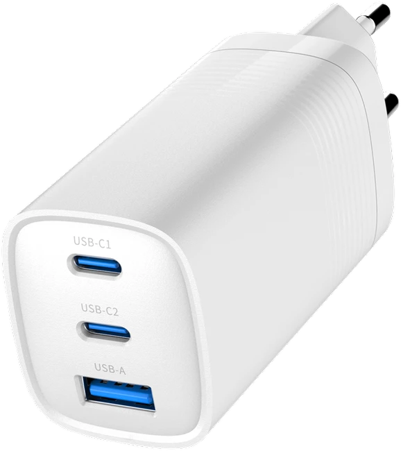 Gembird 65 W USB įkroviklis su trijų prievadų jungtimis