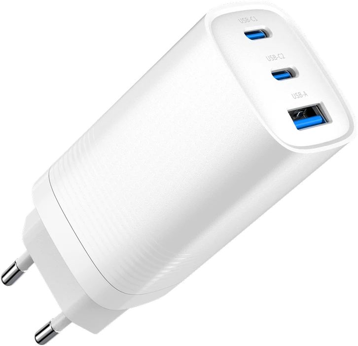 Gembird 65W įkroviklis su trimis USB prievadais