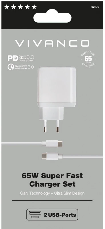 USB Įkroviklis - Vivanco 62773 65 W 1 m