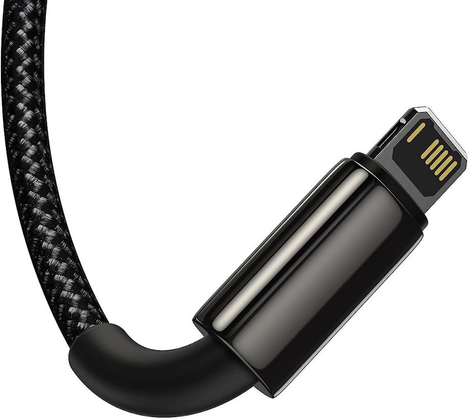 USB kabelis 3in1 Baseus Tungsten Gold USB micro USB / USB-C / Lightning 3.5A 1.5m - Juodas