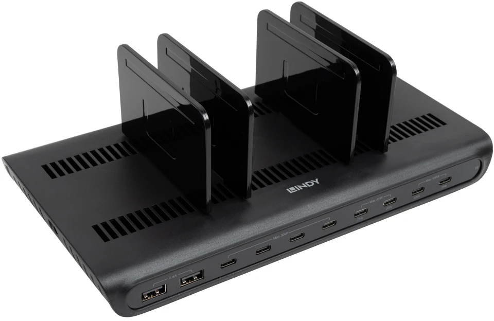 USB įkrovimo stotelė - Lindy 240 W 10 prievadų
