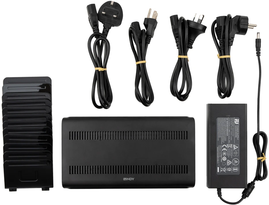 USB įkrovimo stotelė - Lindy 240 W 10 prievadų