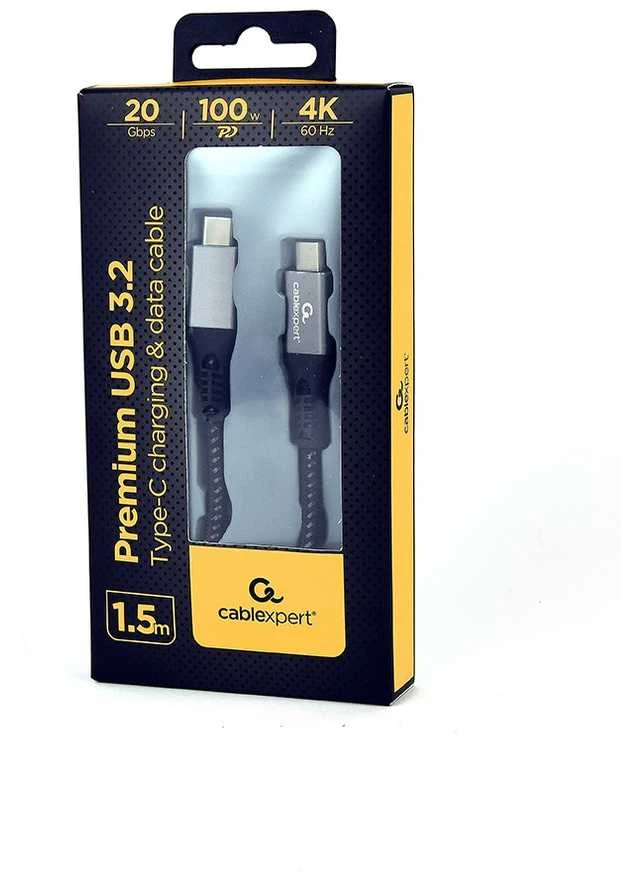 USB Kabelis - Gembird CCBP-USB3-CMCM100-1.5M, Juodas, Sidabras
