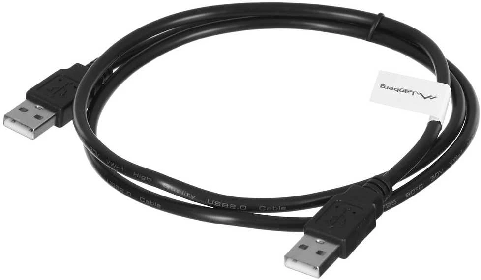 LANBERG cable USB-A M/M 2.0 1.0m juodas