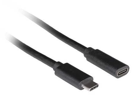 Lanberg | USB-C M/F 3.1 kabelis | CA-USBE-20CC-0015-BK