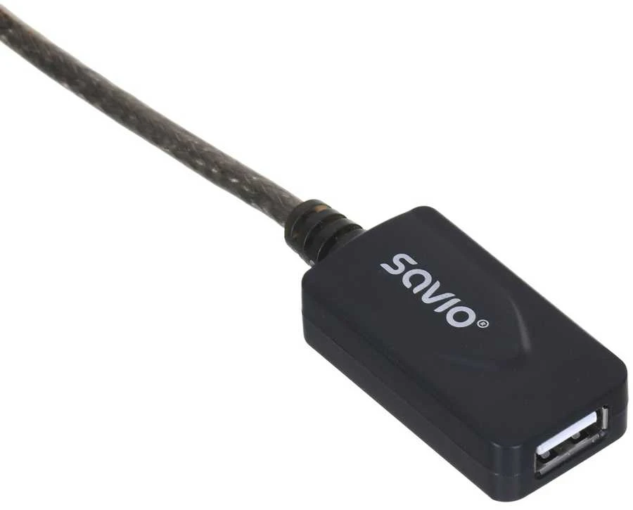 USB Prailginimo Laidas - SAVIO CL-130 10m USB 2.0-A M/F Aktyvus Juodas