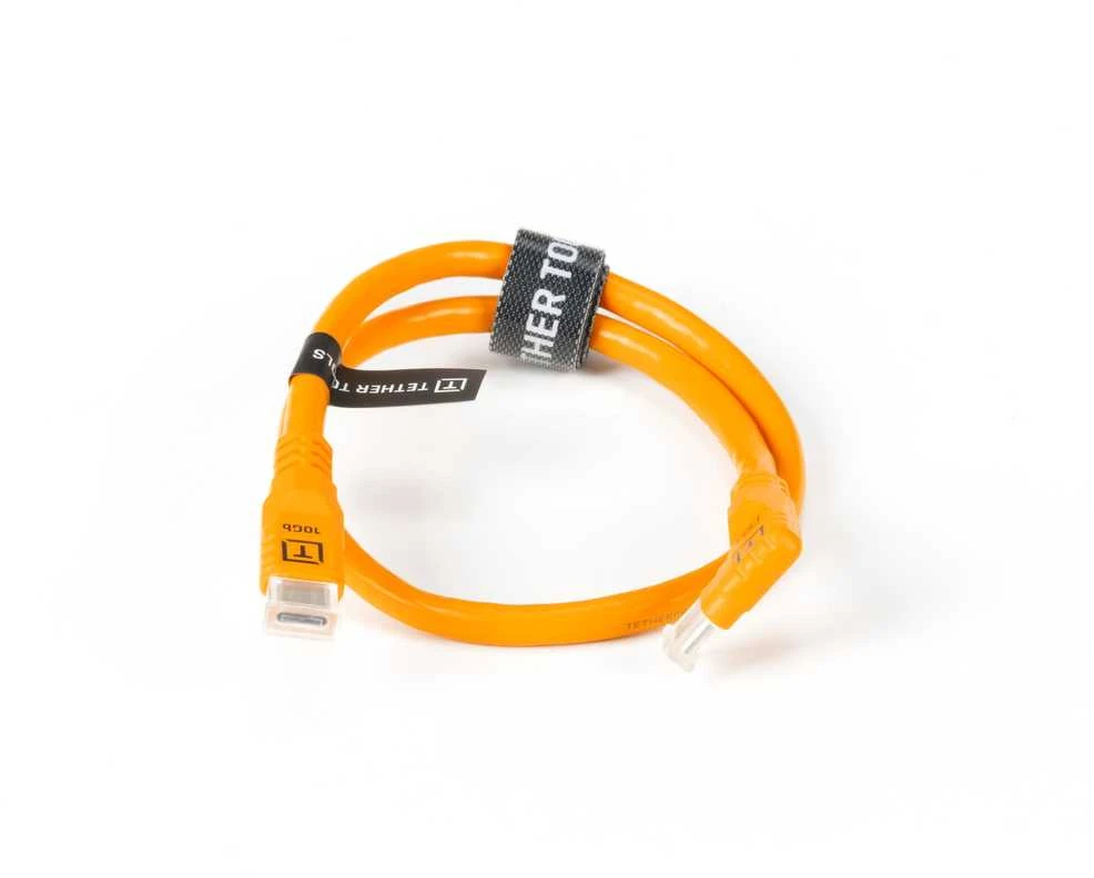 USB kabelis - Tether Tools Pro Optima 10G USB-C 10 Gbps juodas