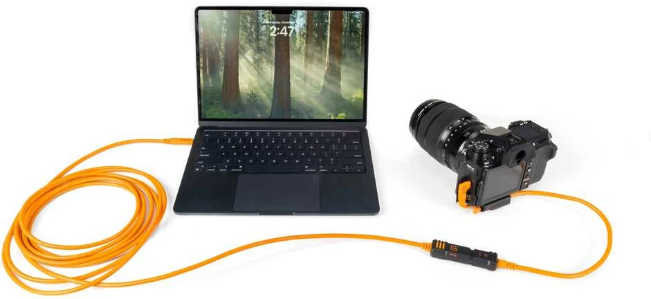 USB kabelis - Tether Tools Pro Optima 10G USB-C 10 Gbps juodas