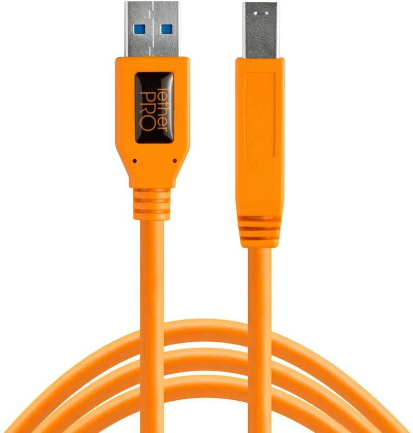 USB kabelis - Tether Tools Pro USB 3.0 M 4.6m oranžinis