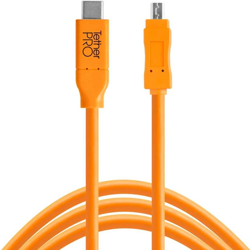USB kabelis - Tether Tools Pro USB-C 2.0 Mini B 8 kontaktų 15ft