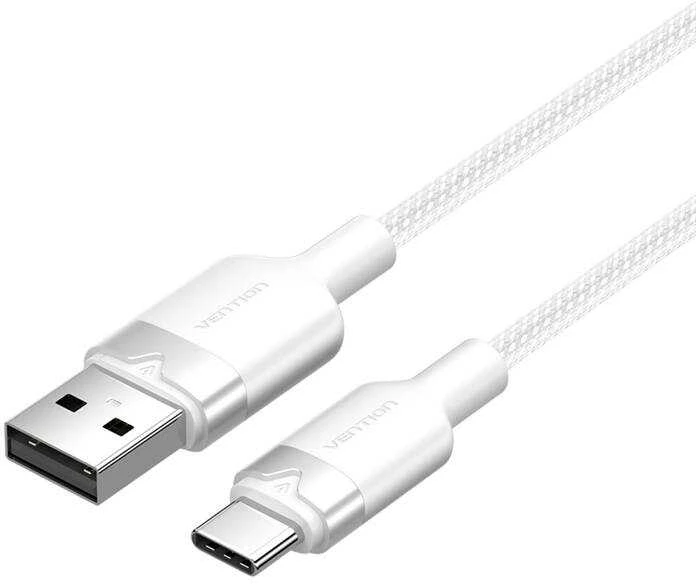 USB 2.0 A į USB-C 3A kabelis Vention CTNWH 2M (baltas)