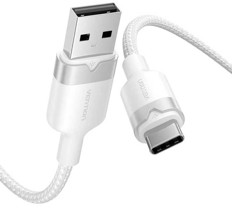 USB 2.0 A į USB-C 3A kabelis Vention CTNWH 2M (baltas)