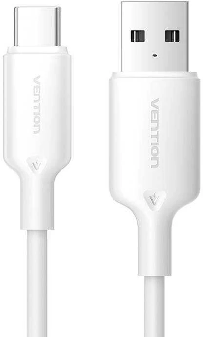 USB 2.0 A į USB-C 3A laidas Vention CTQWF 1M (balta)