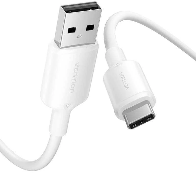 USB 2.0 A į USB-C 3A laidas Vention CTQWF 1M (balta)