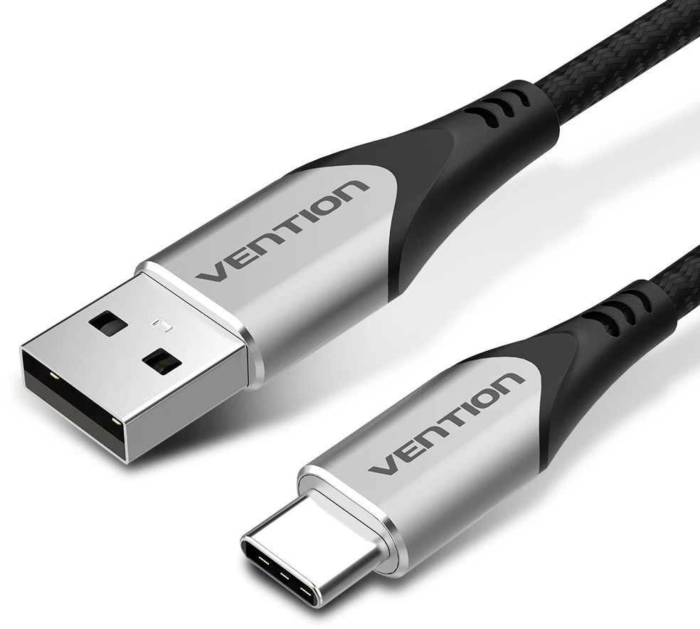 Vention USB 2.0 A į USB-C 3A kabelio ventiliacija CODHF 1 m pilka
