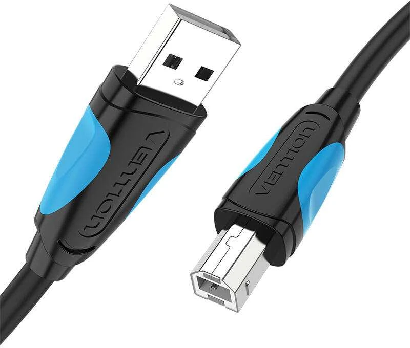 USB 2.0 A į USB-B spausdintuvo kabelis Vention VAS-A16-B100 1m - Juodas