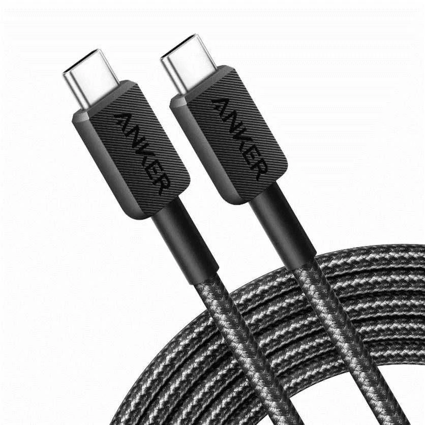 USB Laidas - Anker 322 USB C 0,9 m 60 W Juodas