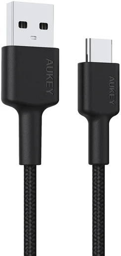 USB Kabelis - AUKEY CB-CD30 0.9m USB A į USB C Greito Įkrovimo Juodas